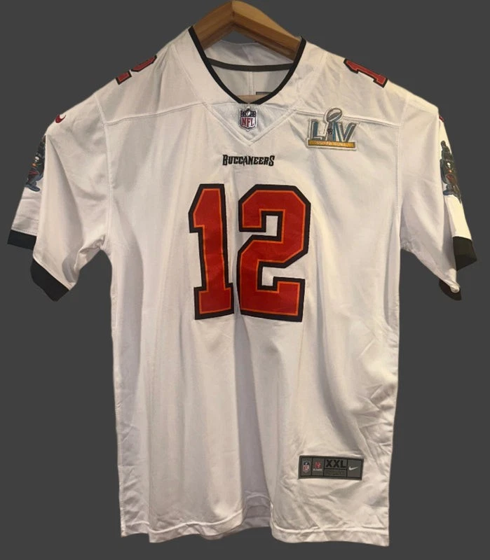 Camiseta Tom Brady #12 Buccaneers Super Bowl LV branca XXL nova sem etiquetas Nike NFL - Imagem 1 de 4
