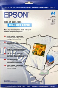 Epson C13S041154 Papier Spécial Iron-On-Transfer Pour Impression Sur Tissu A4 [ - Afbeelding 1 van 1
