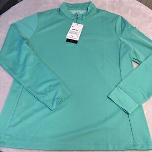 Nike Dri Fit Women's Jacket Size Large Green UPF 40 Nwt Long Sleeve Activewear