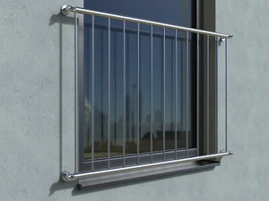 Französischer Balkon Fenstergitter Absturzsicherung Modell Basic Edelstahl - Bild 1 von 6