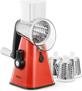 Rotary Cheese Grater, Cheese Shredder with Handle, Vegetable Slicer for Kitchen, - Picture 1 of 12