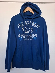 Jean Pascale Mens Hoodie Jet Stream Sports Club Blue Size L - Picture 1 of 7