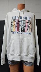 Taylor Swift Eras Tour; Felpa con cappuccio pullover bianca grande - Foto 1 di 14
