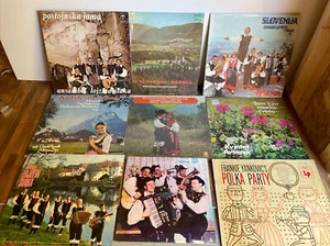 Lot Of 9 Polka 33 Vinyl Yugoslavian Helidon Jugoton Frankie Yankovic Free Ship - Bild 1 von 11