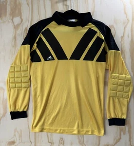 Vintage Adidas Fußball Goalie Trikot Medium gelb gepolstert USA Futbol Blokecore - Bild 1 von 20