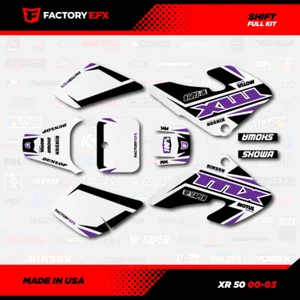 White & Purple Shift Racing Graphics kit fits 00-03 Honda XR50 XR 50 Decal - Picture 1 of 2