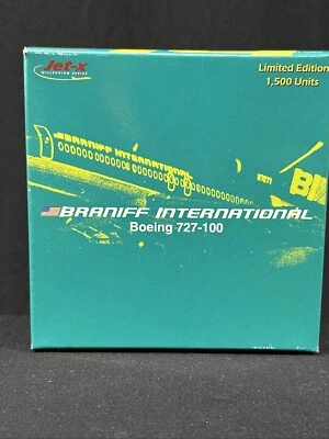 Jet-X Braniff International Boeing 727-100 1:400 JX034 Green Diecast Airplane - Image 1 of 4