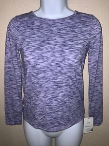 Girls Shirt Lilac Wash  (Marled) Pleated back Long sleeve breathable Champion C9 - Picture 1 of 7