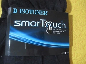 Herren Isotoner smarTouch Touchscreen kompatible Handschuhe schwarz Größe M - Bild 1 von 2
