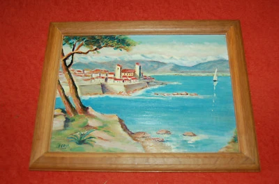 ANCIENNE PETITE PEINTURE  ANTIBES  signée - Photo 1/3
