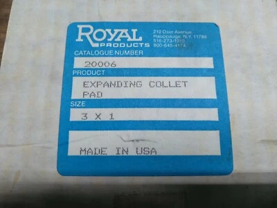 Almohadillas de pinza expansibles Royal 20006 3" x 1" descontinuadas nuevas de stock Foto 1 de 3