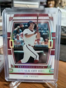 2023 Panini National Treasures Jim Thome Treasured Stats 16/21 MLB Phillies HOF - Picture 1 of 3