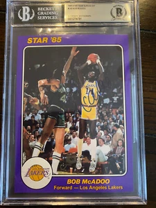 BOB MCADOO 1985 STAR 5X7 SUPERS SIGNED AUTOGRAPHED CARD #LA5 LA Lakers BGS SLAB - Bild 1 von 4