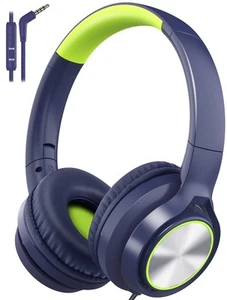 Kids Headphones with Cord , Wired Over Ear Headsets with Microphone Limited V... - Picture 1 of 7