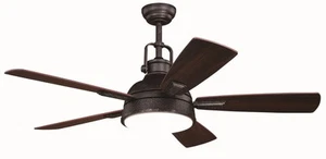 Walton 1-Light Ceiling Fan in Industrial Style 19.75 Inches Tall and 52 Inches - Picture 1 of 8