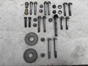 BMW E46 325 330 M3 REAR SUBFRAME DIFFERENTIAL BOLTS WASHERS HARDWARE OEM - Picture 1 of 9