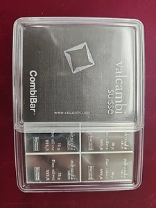 🔥 Valcambi 10 x 10 Gram Silver Bar CombiBar (100 g Total) - In Assay Card - Imagen 1 de 5