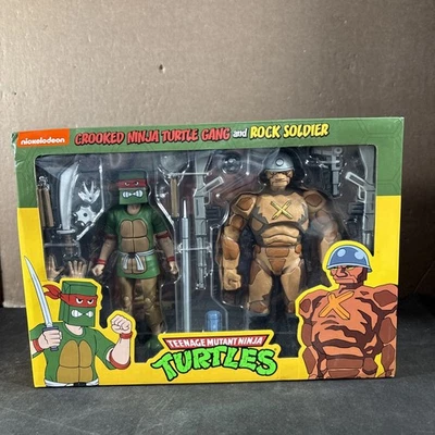 CROOKED NINJA ROCK SOLDIER TMNT NECA PAQUETE DE DOS FIGURAS DE ACCIÓN DE DIBUJOS ANIMADOS TORTUGAS NUEVAS Foto 1 de 4
