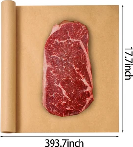 Rotolo di carta per affumicatore da macellaio marrone 18"x33ft perfetto per affumicare carne e barbecue - Foto 1 di 7