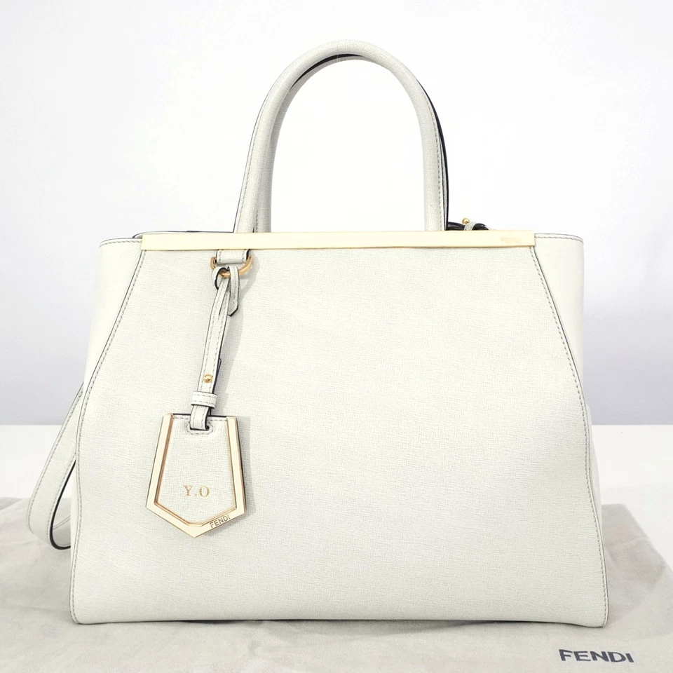 Auténtico bolso de hombro FENDI 2 Jours 8BH250 blanco Italia 129-2516 #53634A Foto 1 de 4