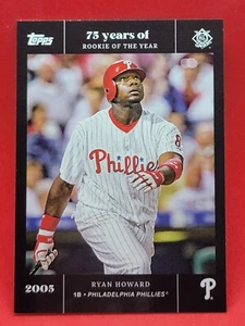 2022 Topps 75 Years of Rookie of the Year Ryan Howard #36 Phillies a2K - Picture 1 of 2
