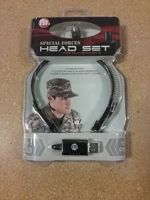 CTA Special Forces Headset for Playstation 3 USB 13ft Cord, In-Ear Speaker Mic - Image 1 of 2