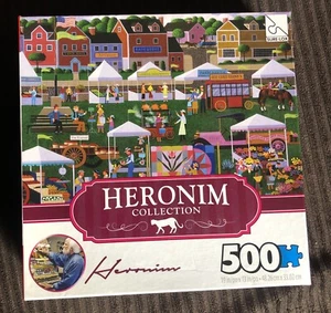 NEW HERONIM Collection 500 Piece Jigsaw Puzzles Farmer's Market - Picture 1 of 6