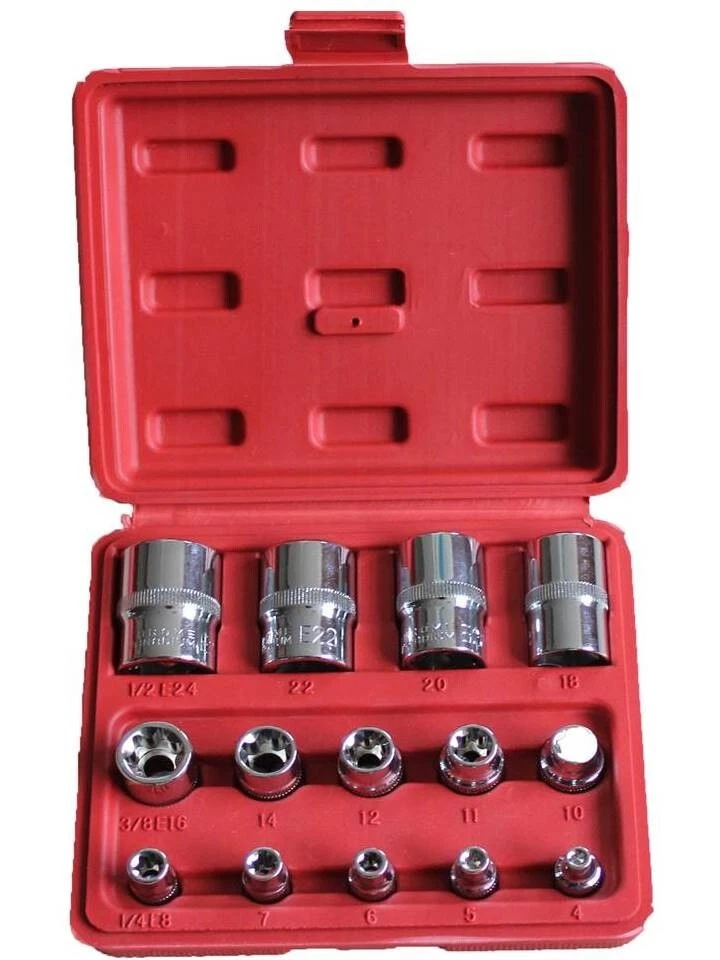Coffret 14 Douilles Torx Femelles Embouts