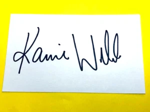 KARRIE WEBB SIGNED INDEX CARD - Picture 1 of 1