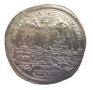 NÜRNBERGER TALER 1696 SILBER selten KM#228 - Bild 1 von 2