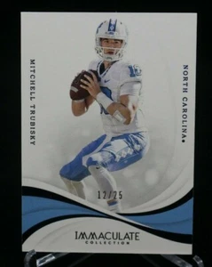 2019 Immacolata Collezione Collegiale Blu #3 Mitchell Trubisky Tar Heels /25 - Foto 1 di 2