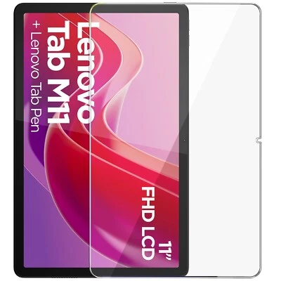 9H Härtglas für Lenovo Tab M11 (TB330) 11 Zoll 2024 Panzerfolie Glas Full-Cover - Bild 1 von 4