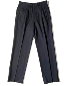 Nuevo Pantalón Plisado Lana Azul Marino Vestimenta Para Hombres Años 90 Italia 34 50 Armani - Imagen 1 de 11