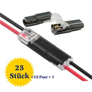 Steckverbinder 2 Polig Steckverbindung Stecker Wasserdicht LED KFZ Auto - Bild 1 von 4