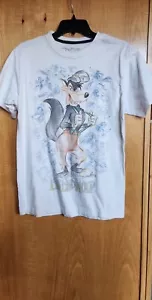 Disney Studio Collection Men's Big Bad Wolf T-Shirt White Small Crew Neck - Picture 1 of 4