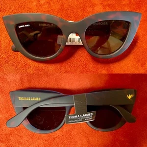 OCCHIALI DA SOLE THOMAS JAMES For PERVERSE L.A. nuovi con etichette polarizzati CATEYE Rockabilly Pin-up - Foto 1 di 11