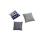 5pcs Doll House Pillow Cushions For Sofa Couch Bed 1/12 Dollhouse Miniature Toio