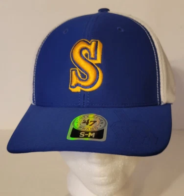 Seattle Mariners Fitted SIZE SMALL/MEDIUM Hat Cap 47 Brand MLB (NEW NO TAGS) - Image 1 of 4
