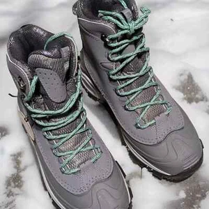 COLUMBIA Women's Arctic Trip Omni-Heat Insulated Waterproof Boots Sz 9 Grey - Picture 1 of 12