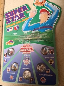 MLB 1990 Super Star Collectable Action Marbles Set #4 Barry Bonds, Ryne 1990 Sb