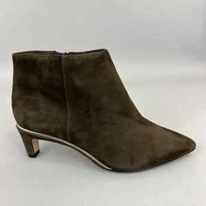 Clarks Ellis Eden Marrón Oscuro Gamuza Tobillo Cremallera Botín Vestido Botas Punteras UK3 D - Imagen 1 de 13