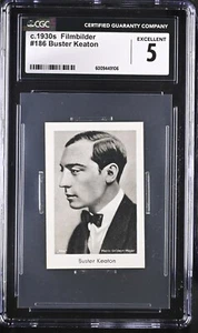 Tarjeta de tabaco vintage de 1930 Josetti CGC 5 BUSTER KEATON ¡Leyenda de comedia de Hollywood! - Imagen 1 de 2