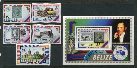 Belize #726-739 Ausipex 84 Complete Set [Mint Never Hinged] Cover
