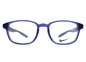 Nike Kids Eyeglasses Frames 5031 430 Transparent Lapis Blue Square 46-17-130 - Picture 1 of 13