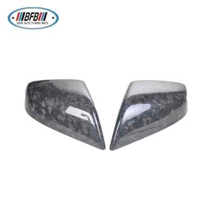 Forged Carbon Fiber Mirror Cover Add on Style for Tesla Model S 2014-2021 - Picture 1 of 24
