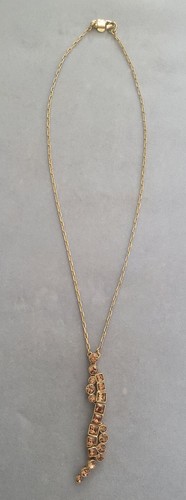 Bella collana a goccia cristallo Givenchy set in tono oro