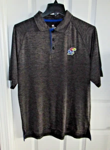 Camisa Polo Kansas Jayhawks Manga Corta Para Hombre L Negra/Marrón Golf Coliseo - Imagen 1 de 7