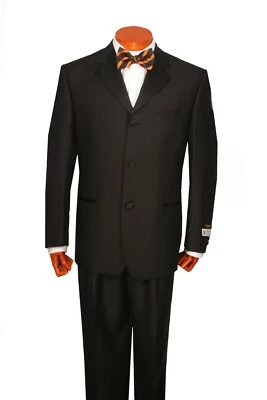 Men's Tuxedo 3 Button 100% Wool , Pants 2 Pleat  Made In Italy Art.1193B - Image 1 of 4