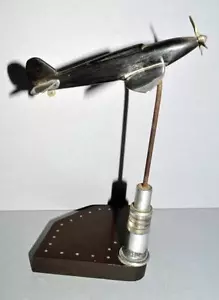 Old Desktop Stand - Spitfire Aircraft Possibly Apprentice Piece 1940's ??. - Foto 1 di 1
