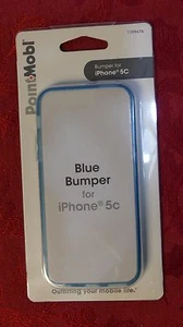 POINTMOBL BLUE BUMPER FOR iPHONE 5C 1709476 SLIM FIT FLEXIBLE MATERIAL NEW - Picture 1 of 4